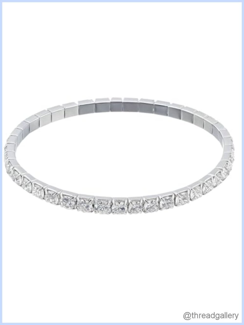 Rhinestone Tennis Stretch Bracelet, Adjustable Unisex Jewelry, Gift